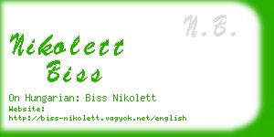 nikolett biss business card